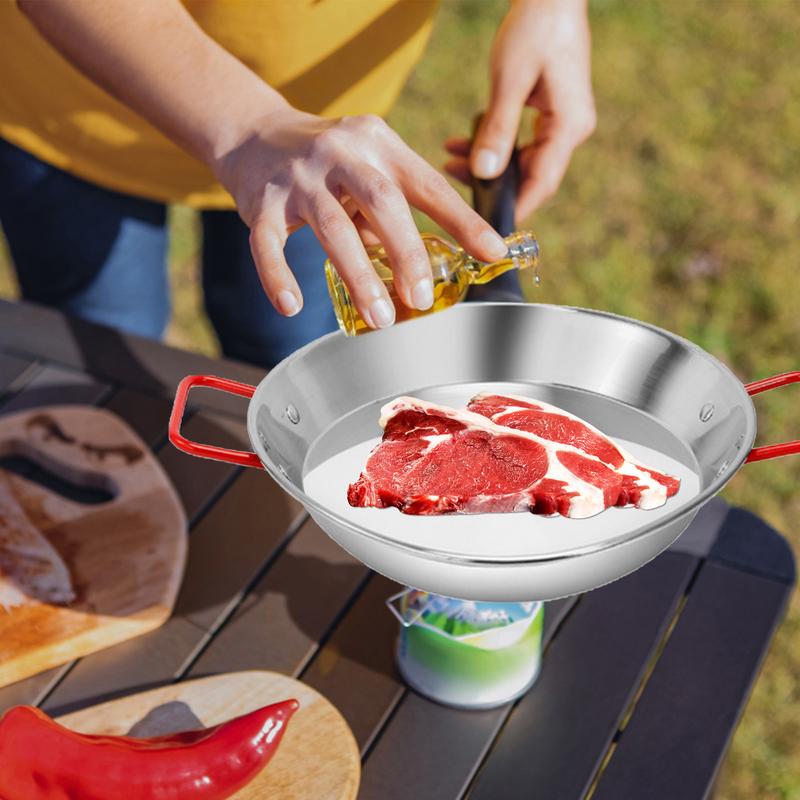 Paella Pan Steel - Sartén diaria, sartén gruesa de Paella,