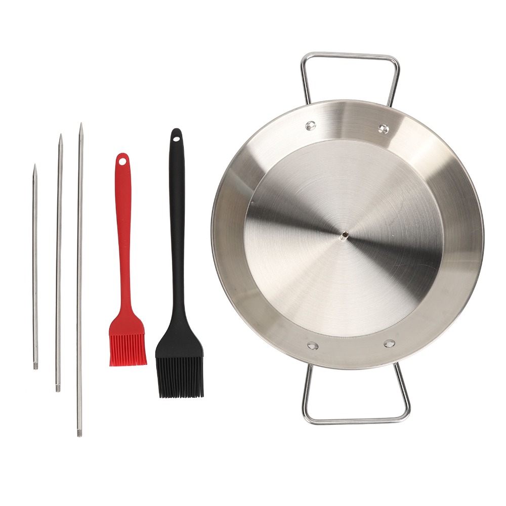 Paella Pan Steel - Juego de Brochetas Verticales de Acero