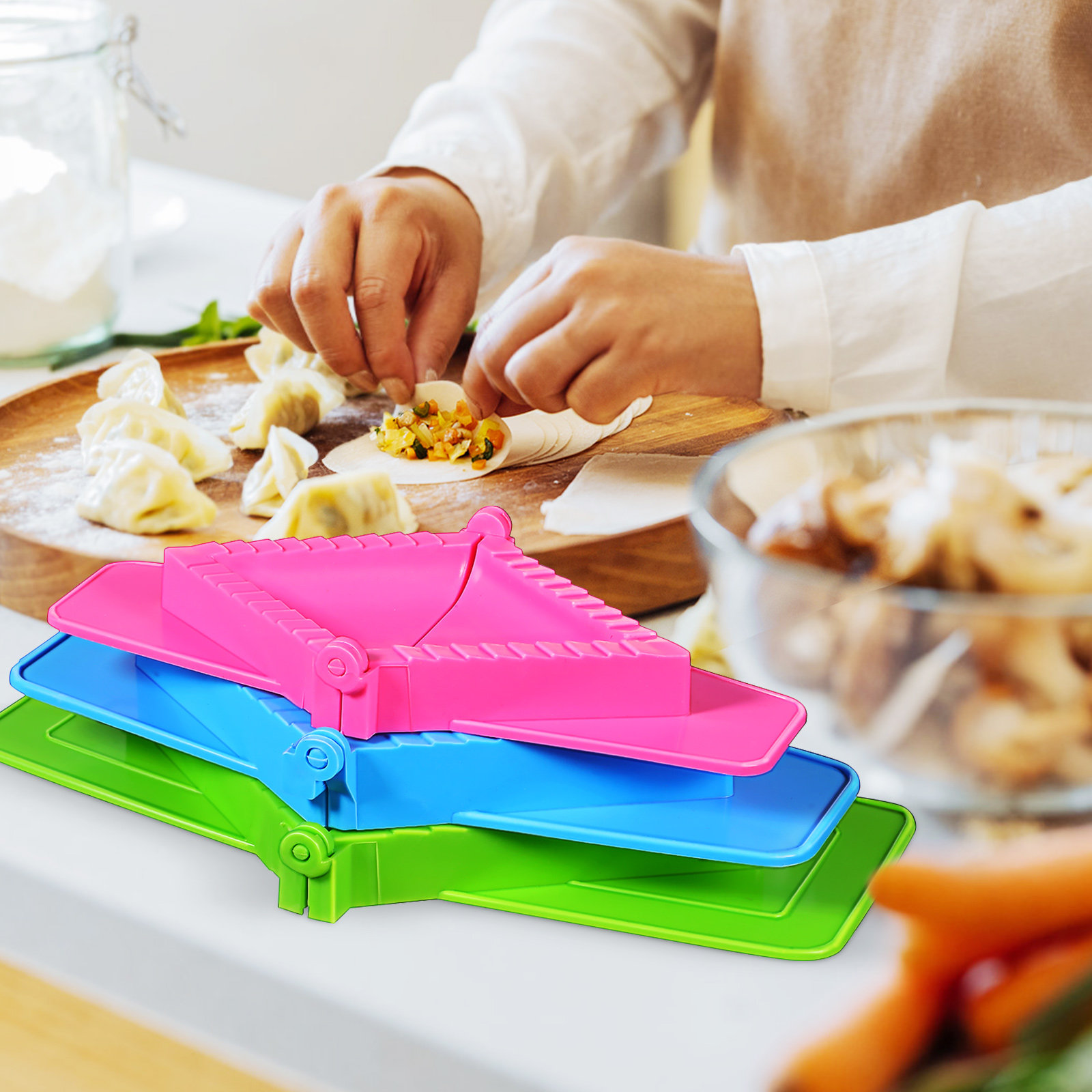 Gyoza Dumpling Maker - Juego de 3 Moldes para Dumplings