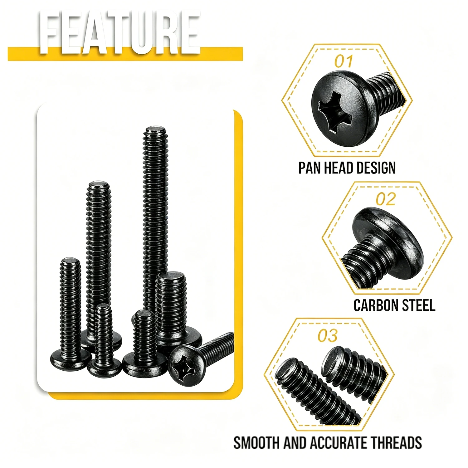 100-500 tornillos de máquina d - Paella Pan Steel reseña y precio