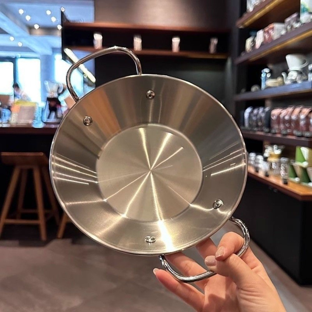 Sartén de acero inoxidable con - Paella Pan Steel reseña y precio