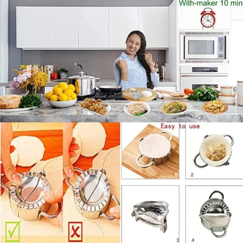 Molde para Dumplings de Acero  - Gyoza Dumpling Maker reseña y precio