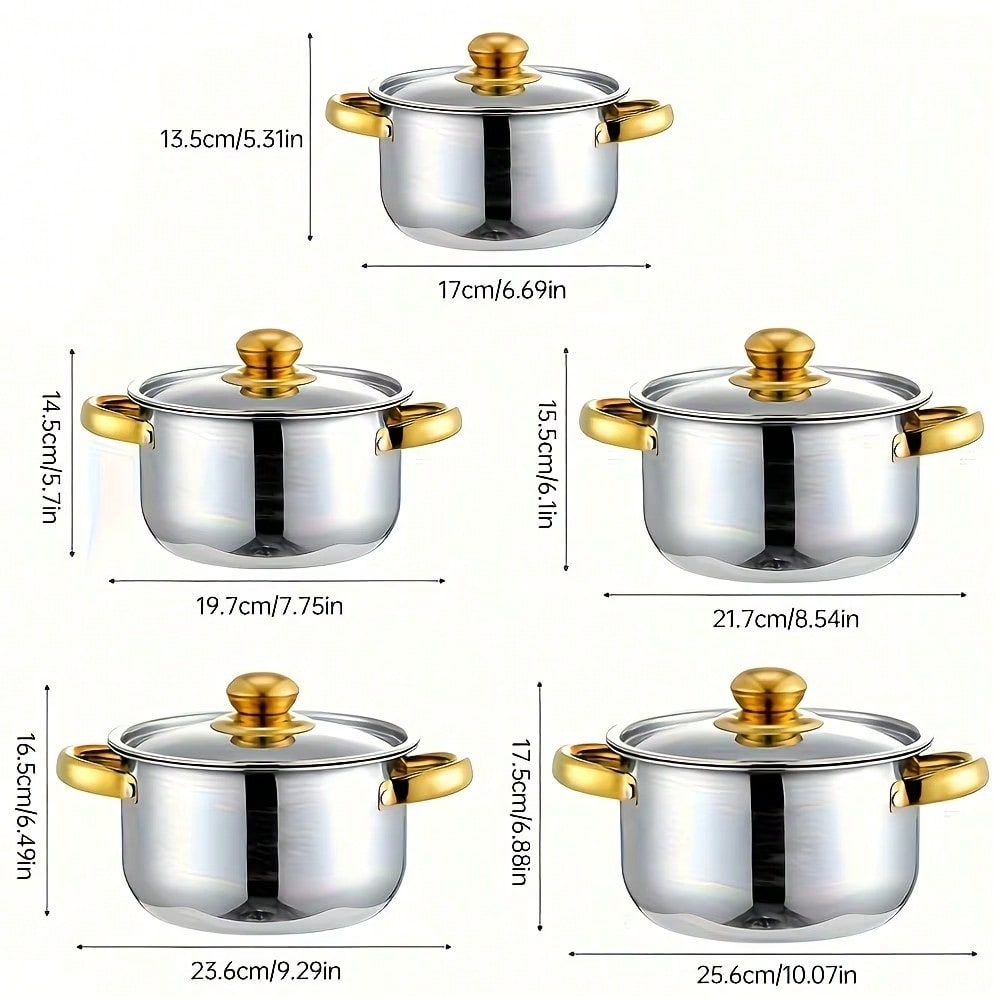 Juego de ollas de acero inoxid - Home Cooking Set reseña y precio