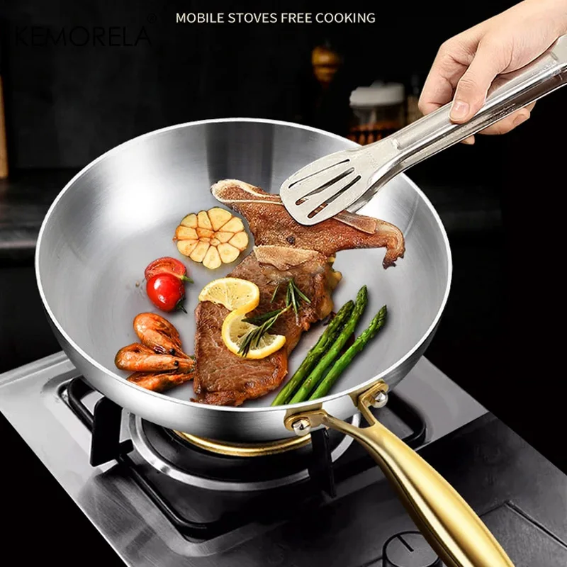 3 unids/set 316 sartén con man - Paella Pan Steel reseña y precio